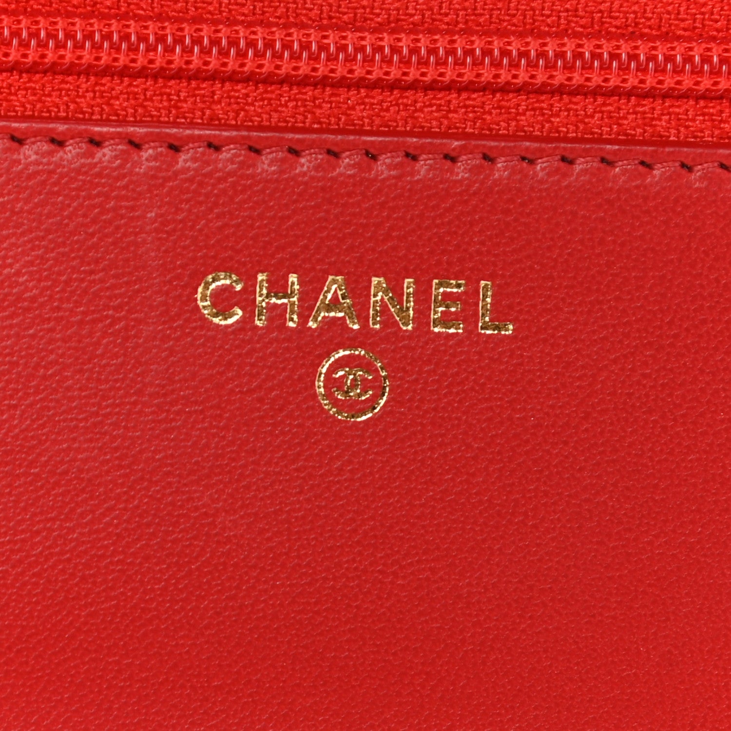 Chanel Lambskin Quilted Trendy CC Wallet On Chain WOC Red 11 of 23