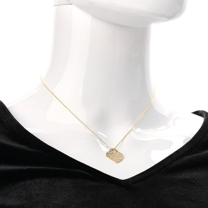 Tiffany 18K Yellow Gold Notes I Love You Heart Tag Pendant Necklace 2 of 7