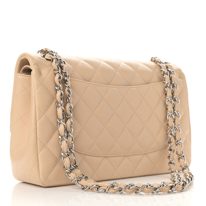 Chanel Lambskin Quilted Jumbo Double Flap Beige 2 of 10