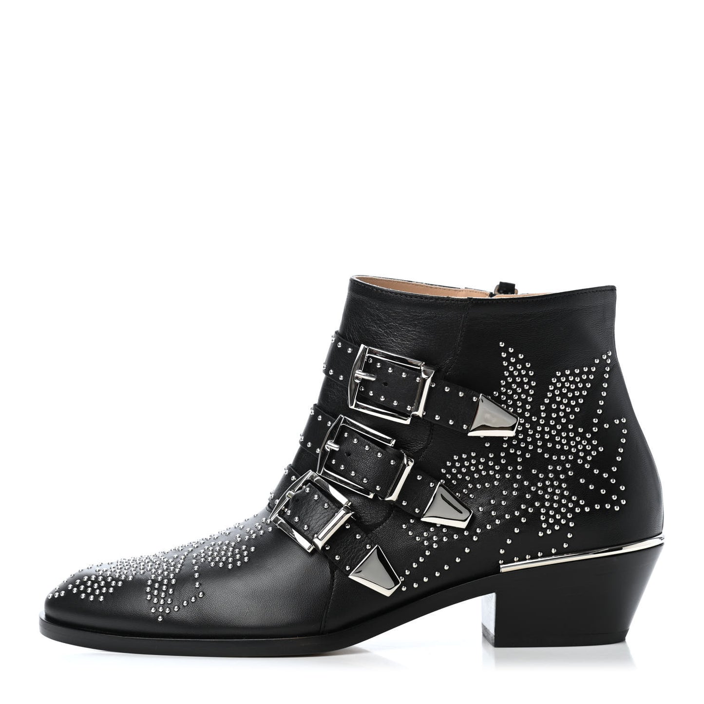 Nappa Sheepskin Studded Susanna Ankle Boots 37.5 Black
