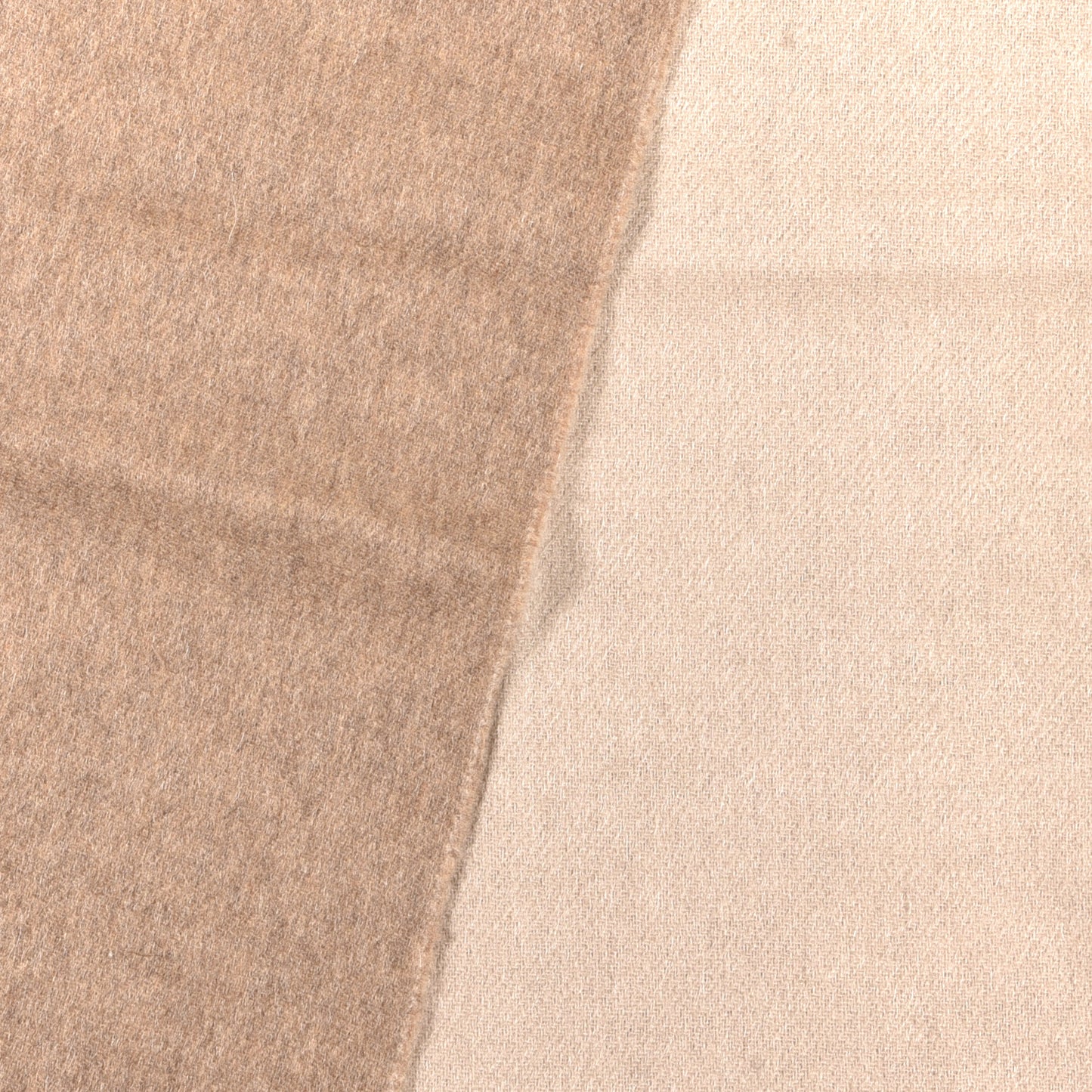 Cashmere Recto Verso Muffler Marron Glace Craie