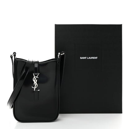 Saint Laurent Patent Calfskin Mini Le 5 A 7 Vertical Hobo Black 10 of 10