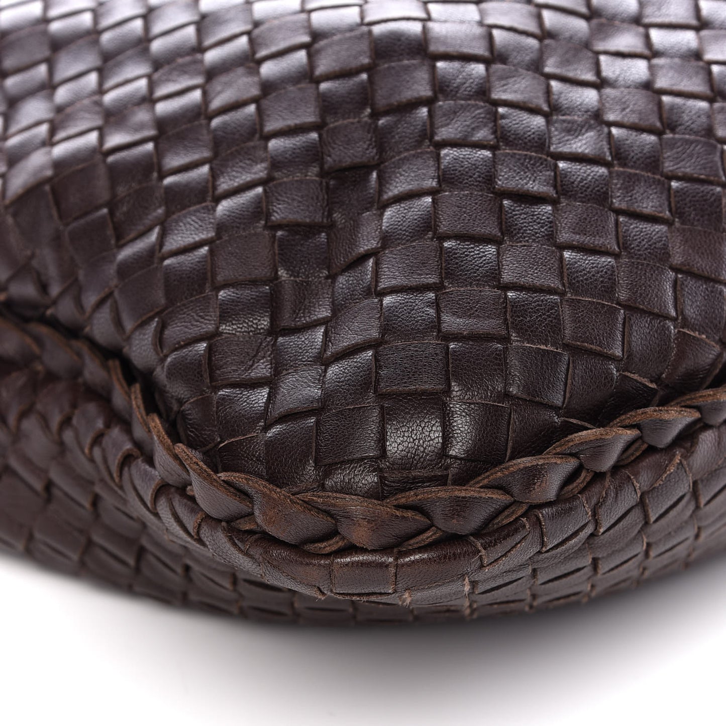 Nappa Intrecciato Large Veneta Hobo Ebano