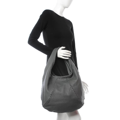 Bottega Veneta Cervo Deerskin Large Hobo Light Grey 2 of 8
