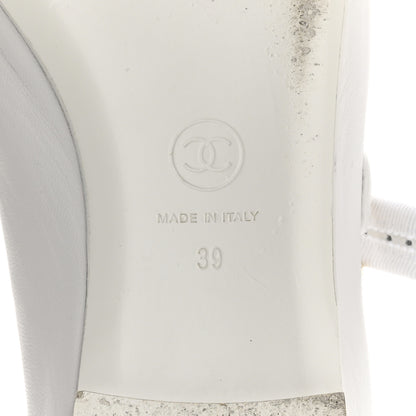 Chanel Lambskin Mary Jane Flats 39 White 8 of 12