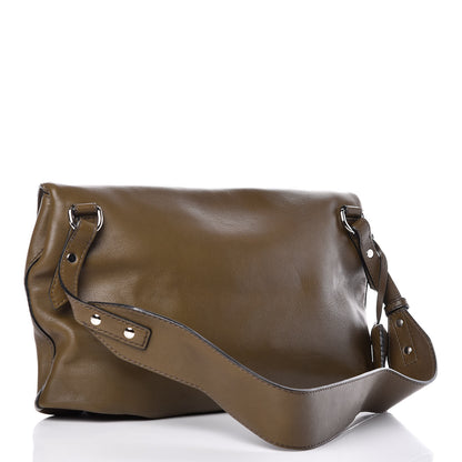 Burberry Calfskin Large Studded Padlock Shoulder Bag Khaki 3 of 16