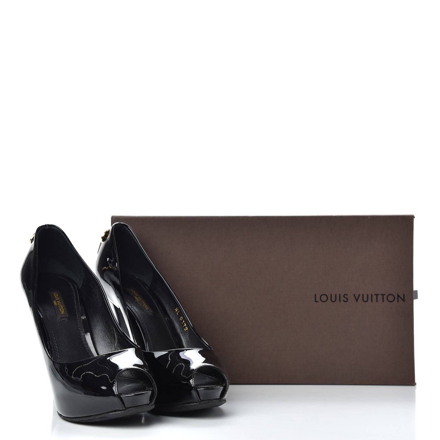 Louis Vuitton Patent Oh Really Peep Toe Pumps 36.5 Black 12 of 12