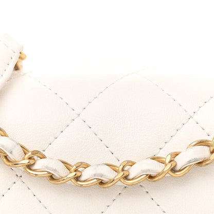 Chanel Calfskin Quilted Small Enchained Flap White 8 of 12