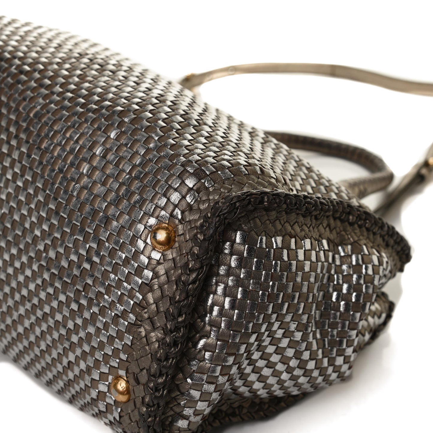Goatskin Woven Medium Tote Moro