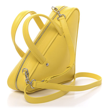 Balenciaga Shiny Day Calfskin Logo XS Triangle Duffle Jaune Black 4 of 11
