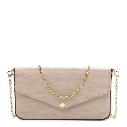 Louis Vuitton Epi Felicie Pochette Chain Wallet Galet 3 of 9