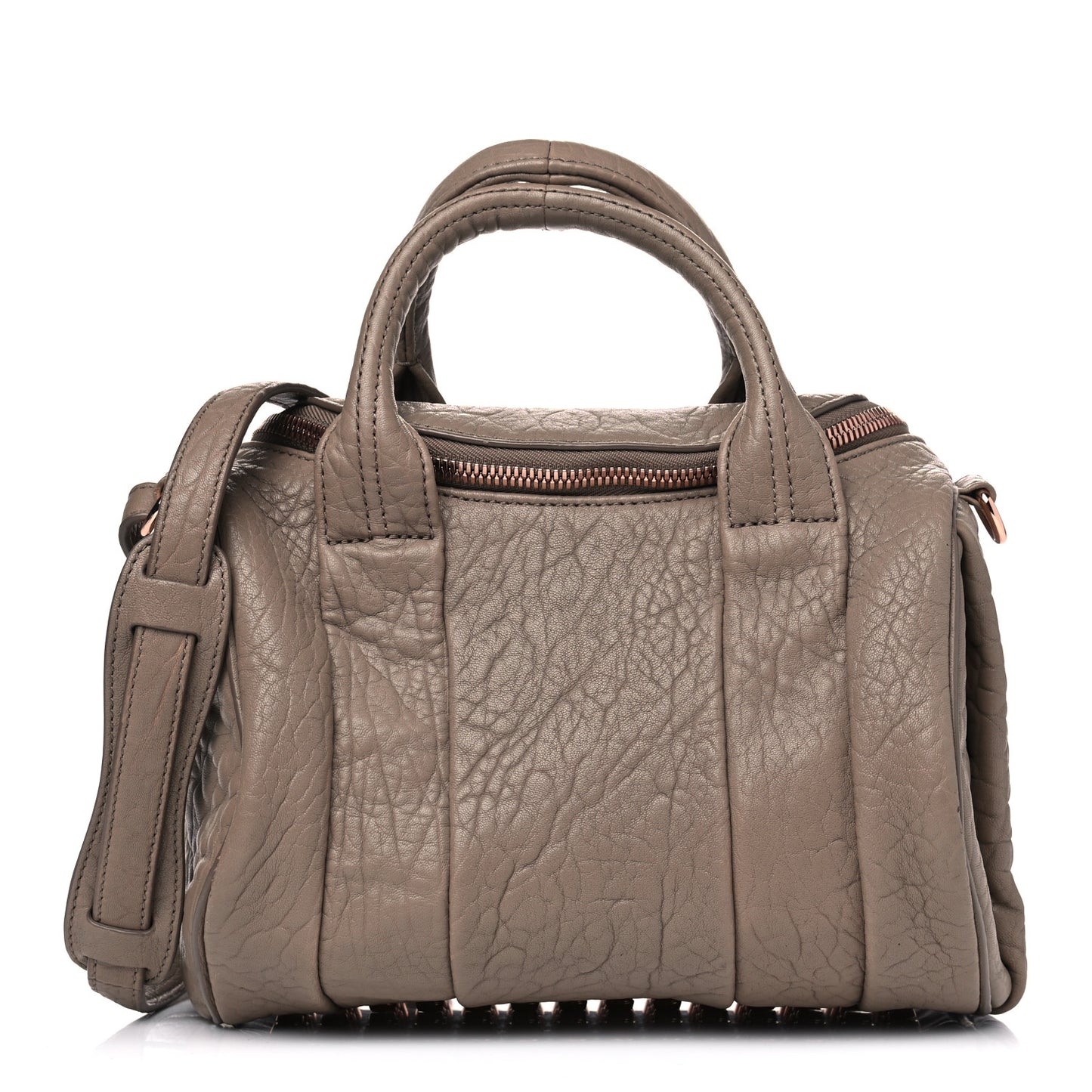 Pebbled Lambskin Rockie Latte Rose Gold Hardware