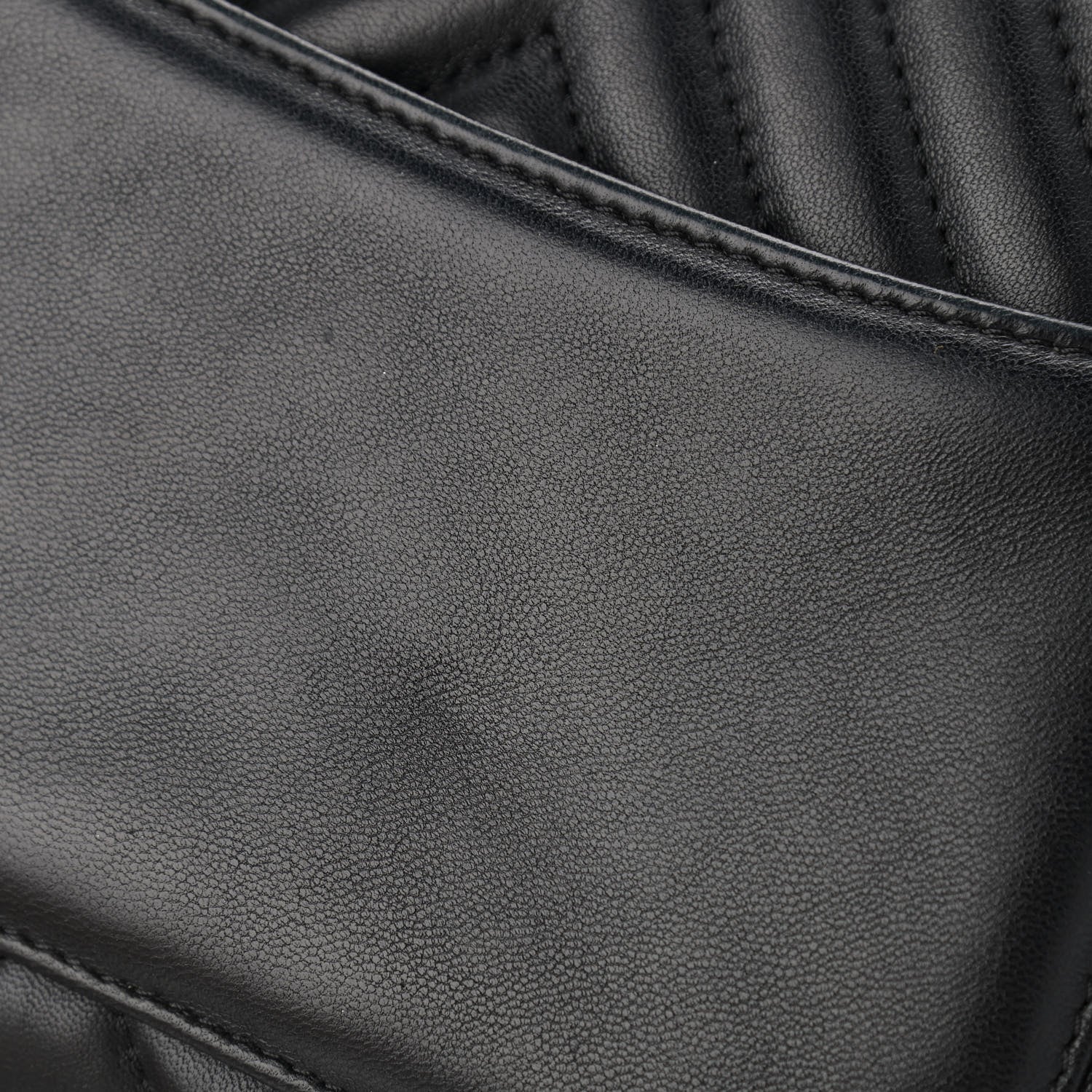 Chanel Lambskin Reverse Chevron Quilted Round Top Handle Flap Black 11 of 13