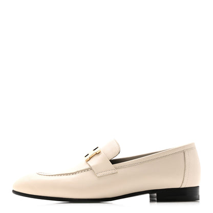 Hermes Calfskin Womens Paris Loafers 37 White 1 of 13