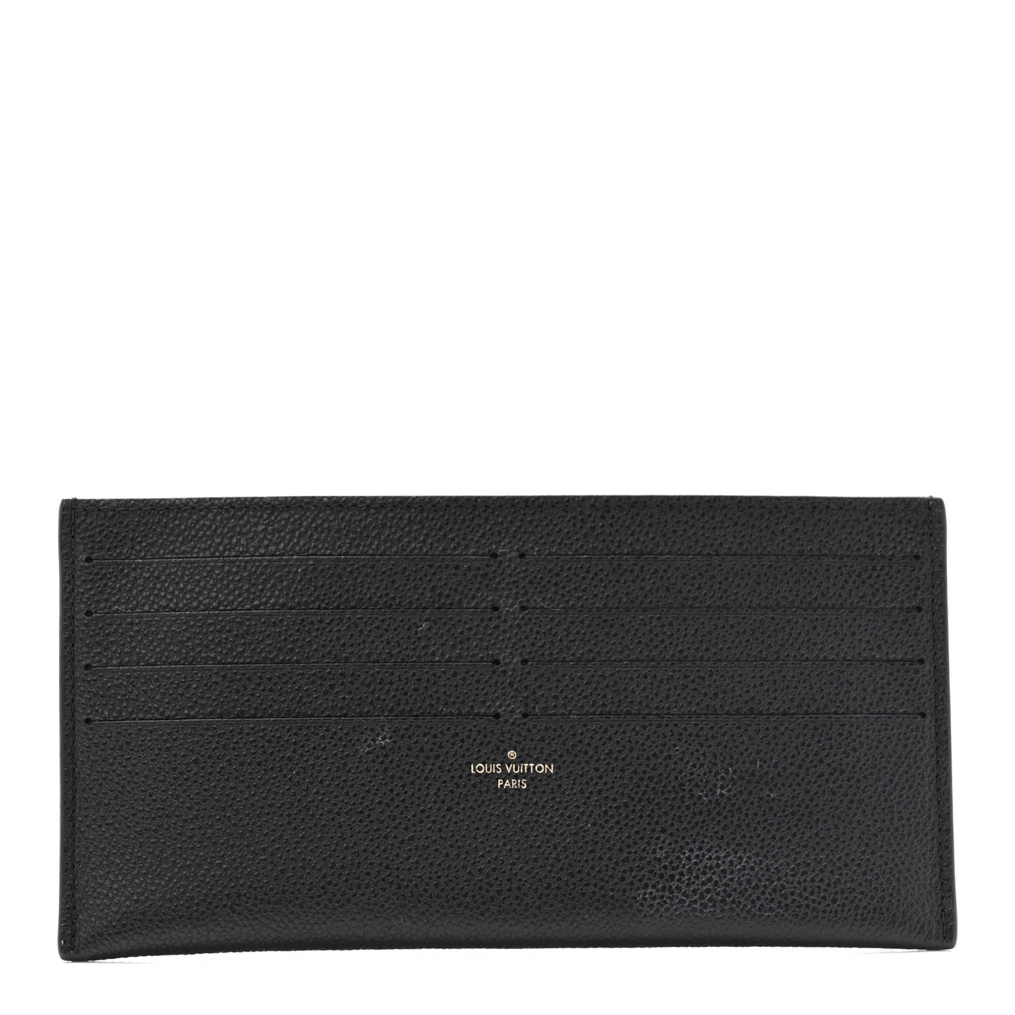 Calfskin Felicie Chain Wallet Card Holder Insert Black