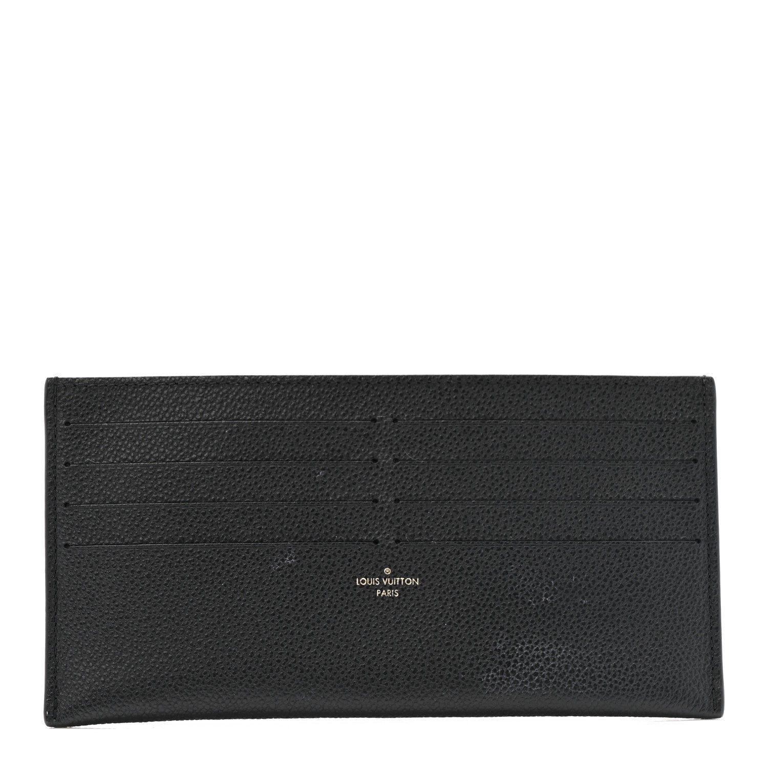 Louis Vuitton Calfskin Felicie Chain Wallet Card Holder Insert Black 1 of 7