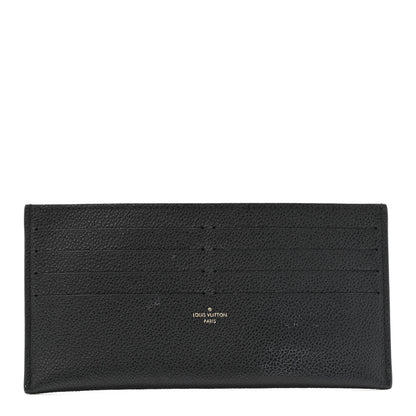 Louis Vuitton Calfskin Felicie Chain Wallet Card Holder Insert Black 1 of 7