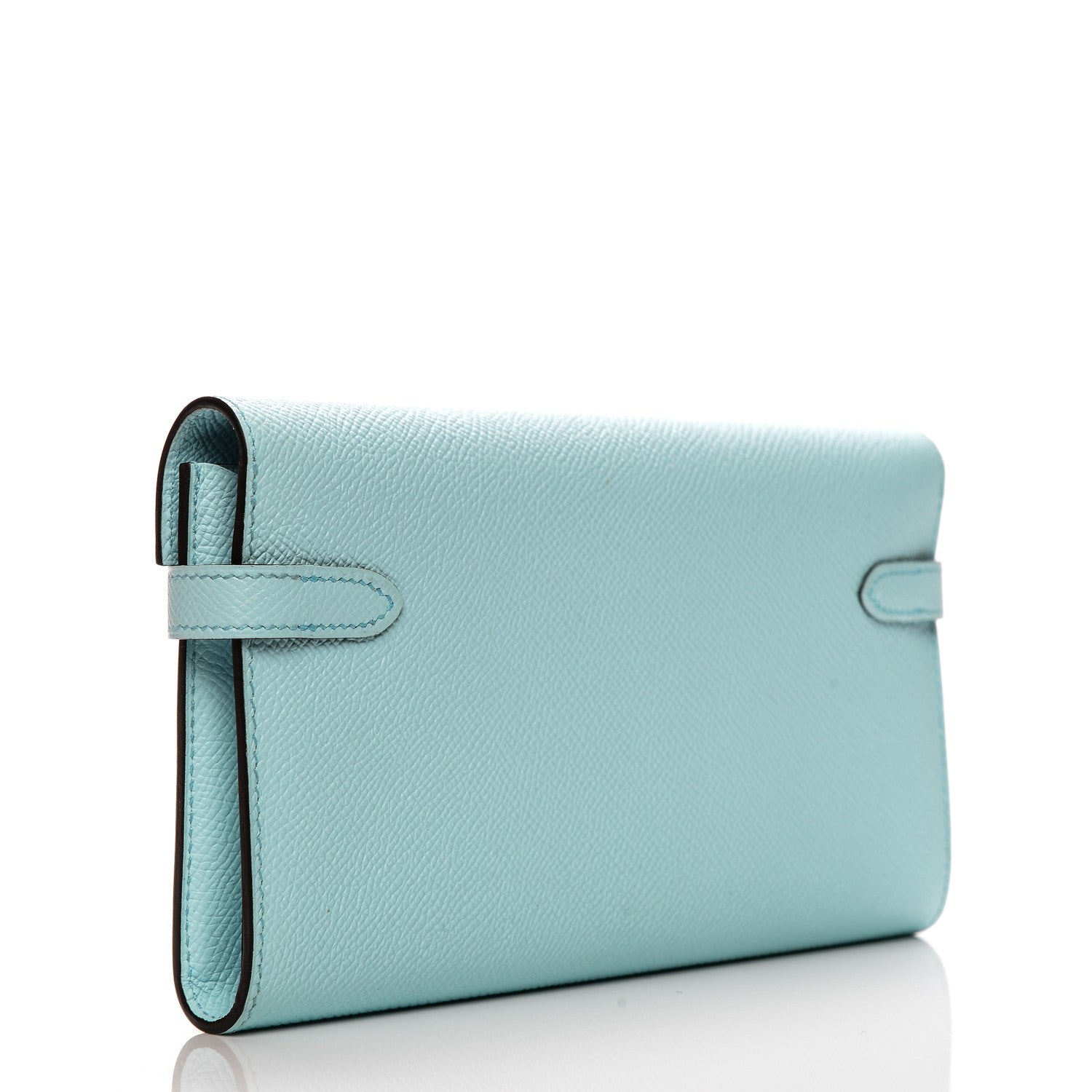 Hermes Epsom Kelly Longue Wallet Bleu Zephyr 3 of 16