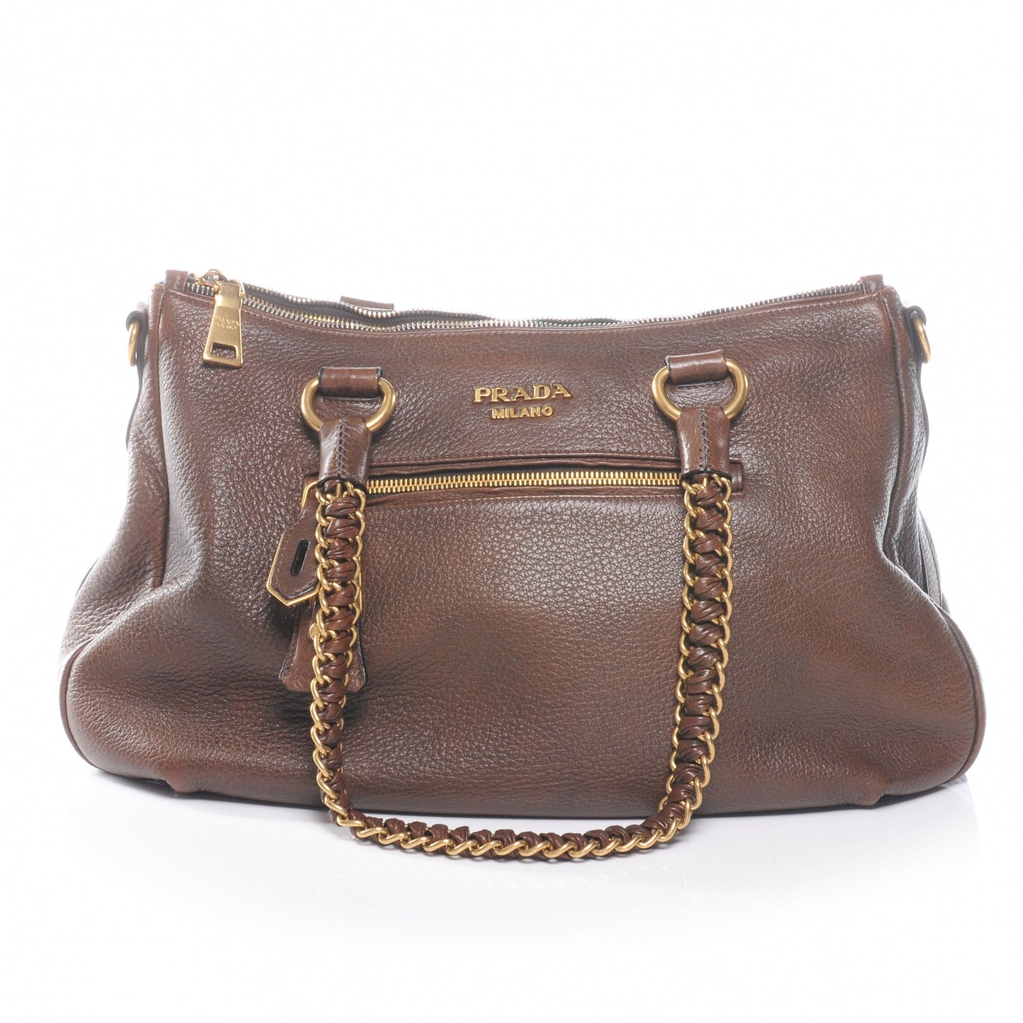 Cervo Lux Deerskin Chain Bag Bruciato