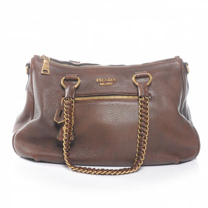 Prada Cervo Lux Deerskin Chain Bag Bruciato 1 of 9