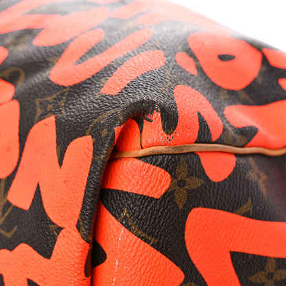 Louis Vuitton Monogram Graffiti Keepall 50 Orange 9 of 22