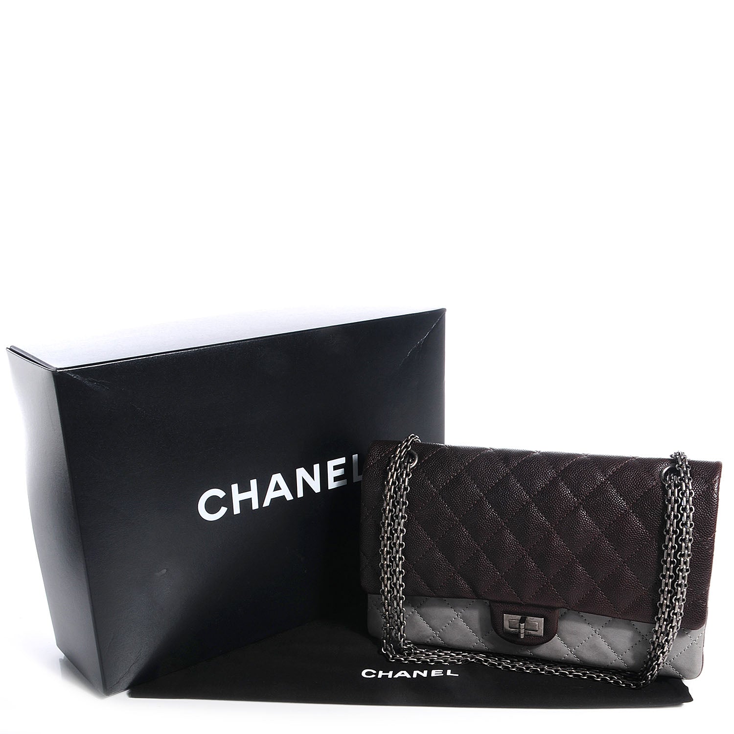Chanel Caviar Washed Lambskin 2.55 Reissue 226 Flap Brown Grey 5 of 9