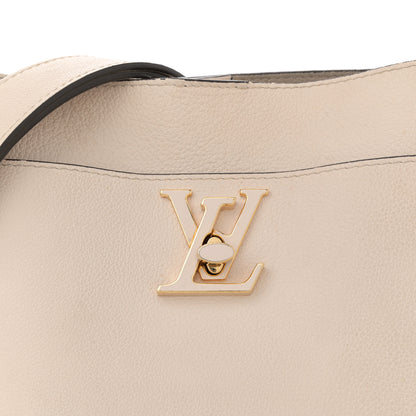 Louis Vuitton Grained Calfskin Lock and Walk Bucket Quartz 7 of 12