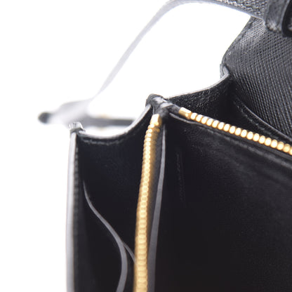 Prada Saffiano Bow Flap Wallet Black 7 of 11