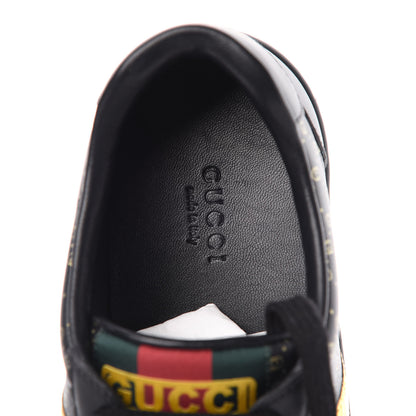 Gucci X DAPPER DAN Calfskin Laminated Ayers GG Micro Monogram Womens G74 Sneakers 36.5 Black Gold 7 of 9