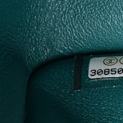 Chanel Caviar Quilted Jumbo Double Flap Green 7 of 10