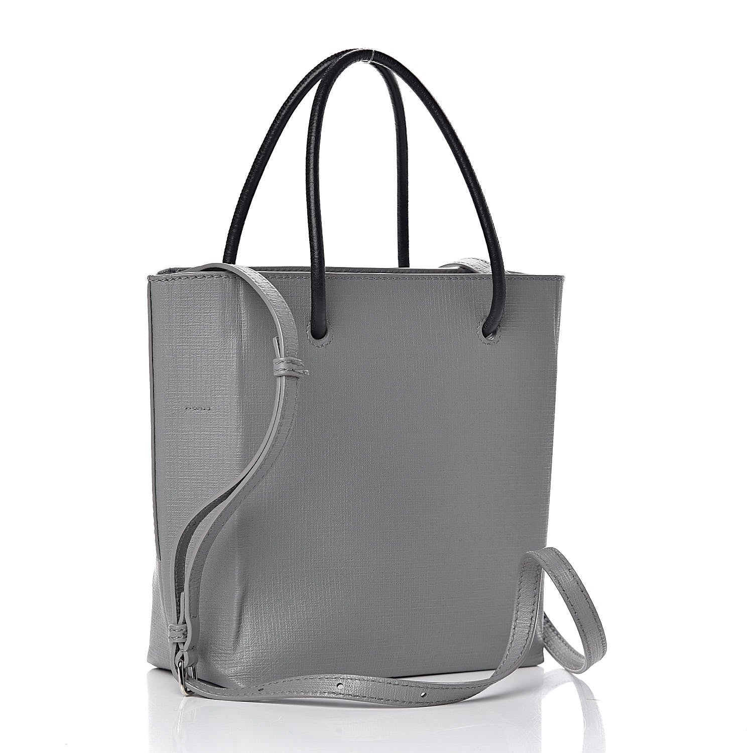 Balenciaga Calfskin Logo XXS Shopping Tote Gris Fossile 3 of 12
