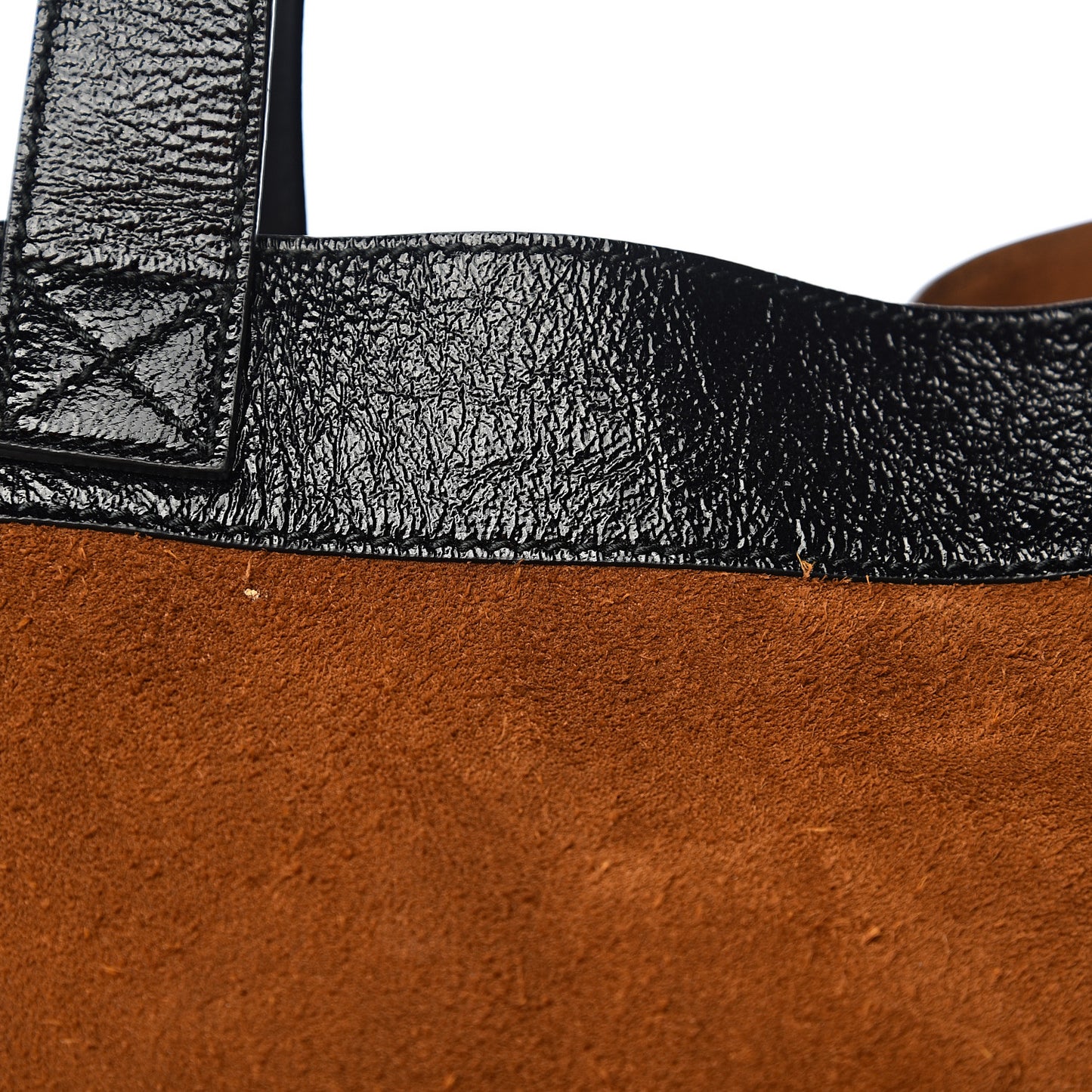 Suede Large Ophidia Vertical Shopping Tote Chestnut