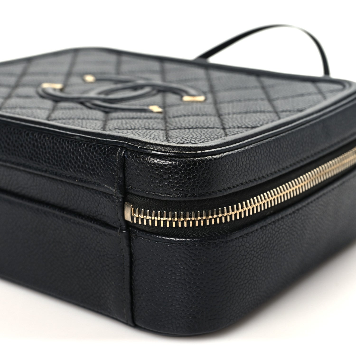 Chanel Caviar Quilted Medium CC Filigree Vanity Case Black 10 of 10