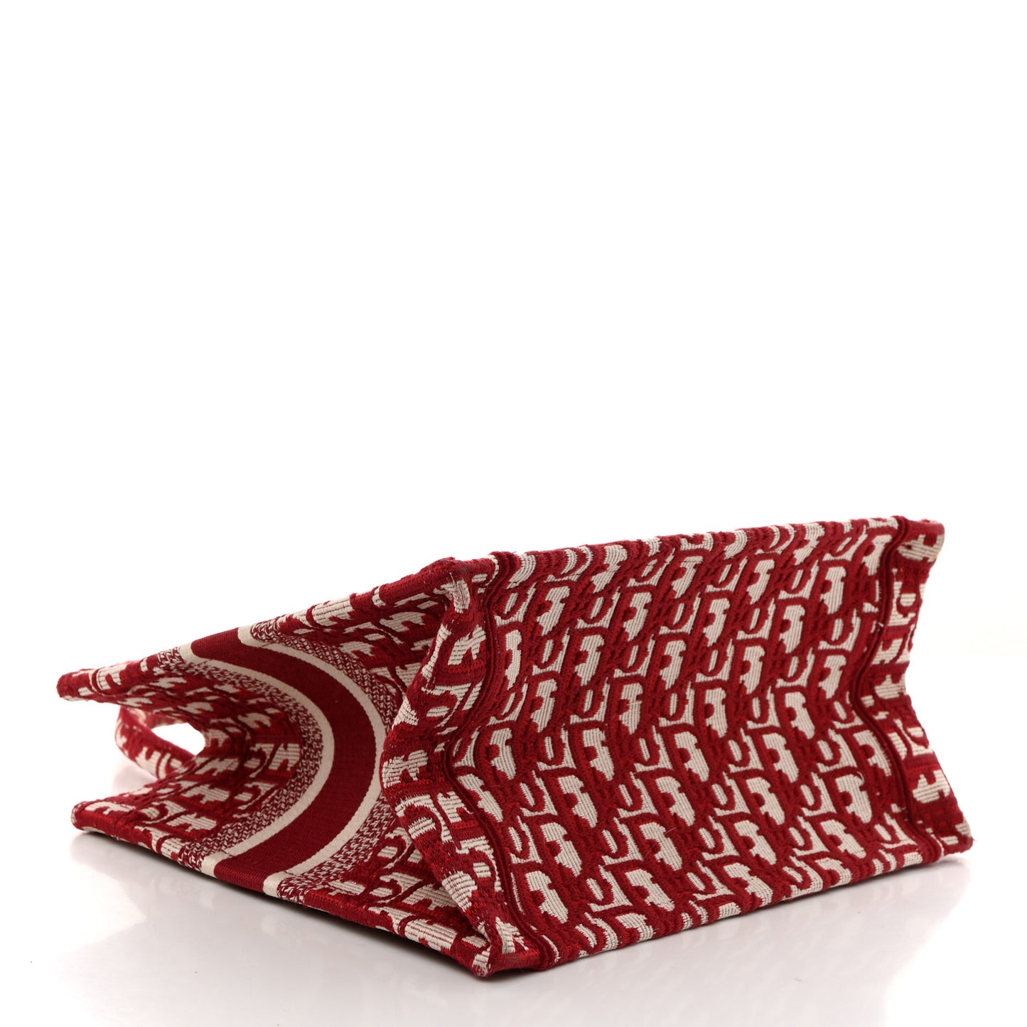 Oblique Small Book Tote Burgundy Multicolor