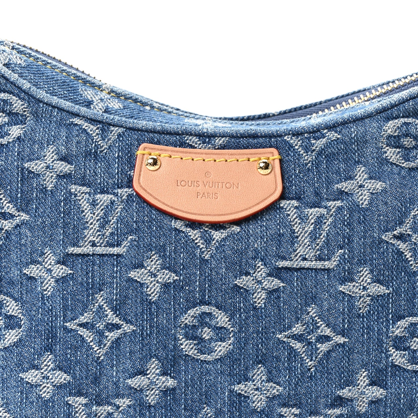 Monogram Denim Croissant MM Blue