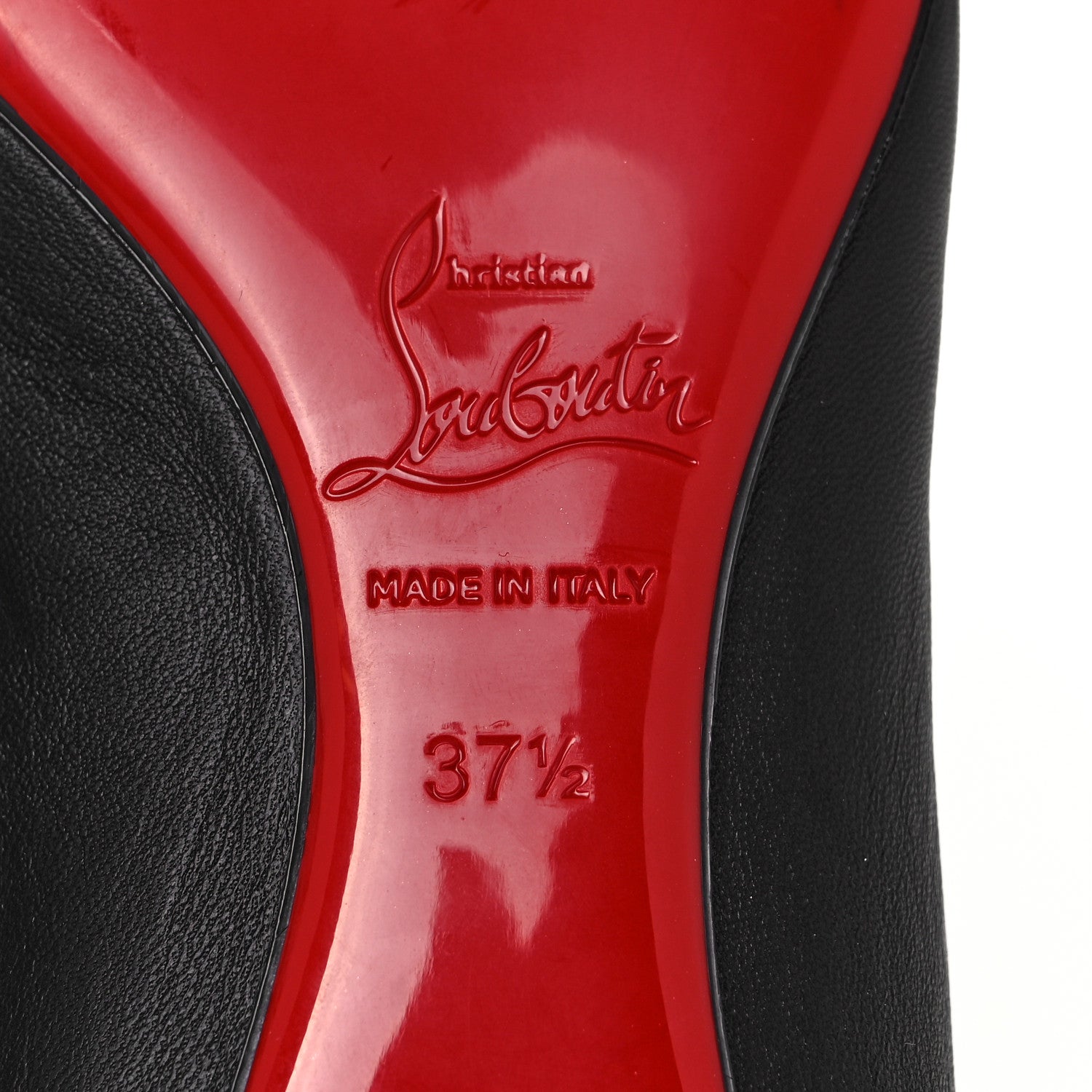 Christian Louboutin Shiny Nappa Ballalla Flats 37.5 Black 6 of 8