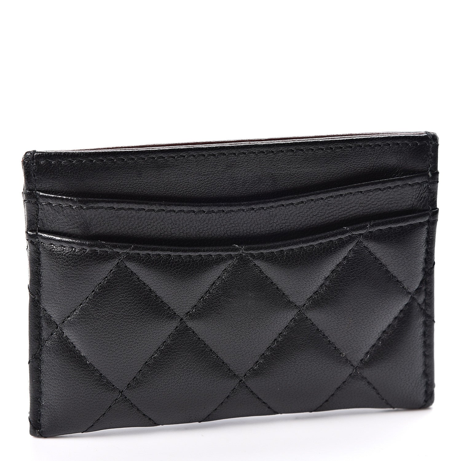 Chanel Lambskin Quilted Card Holder Black 2 of 10