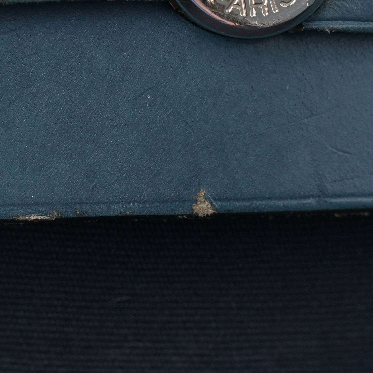 Hermes Toile Vache Hunter Herbag Cabas MM Bleu Marine 11 of 15