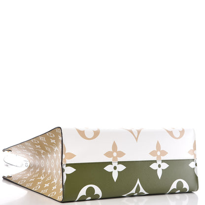 Louis Vuitton Monogram Giant Onthego GM Kaki Beige 5 of 11