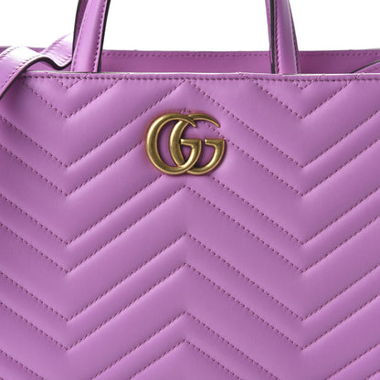 Gucci Calfskin Matelasse Small GG Marmont Tote Candy Mousse 19 of 20
