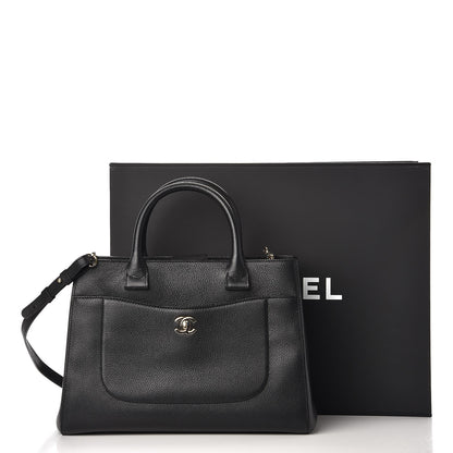 Chanel Grained Calfskin Small Neo Executive Shopper Tote Black 9 of 9