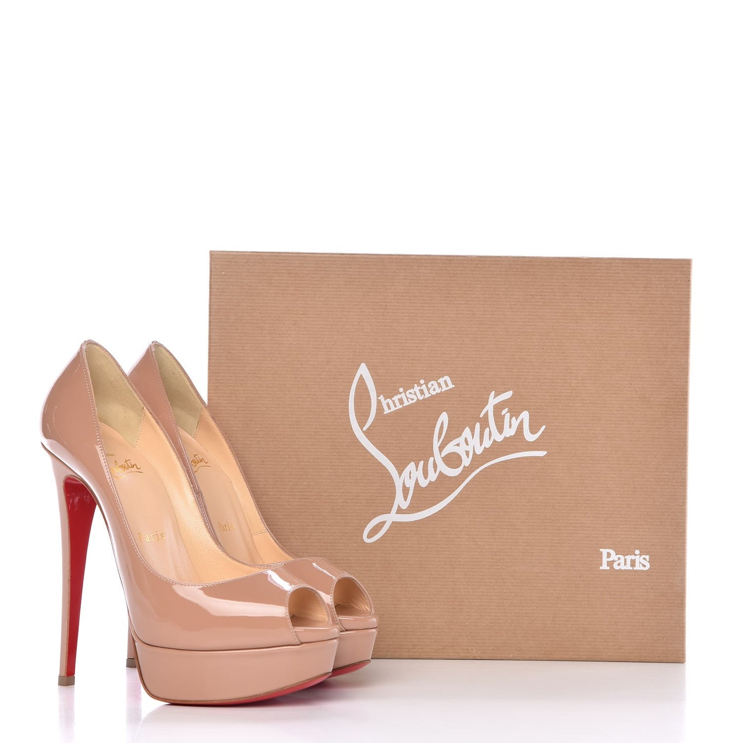 Patent Lady Peep 150 Pumps 37 Nude