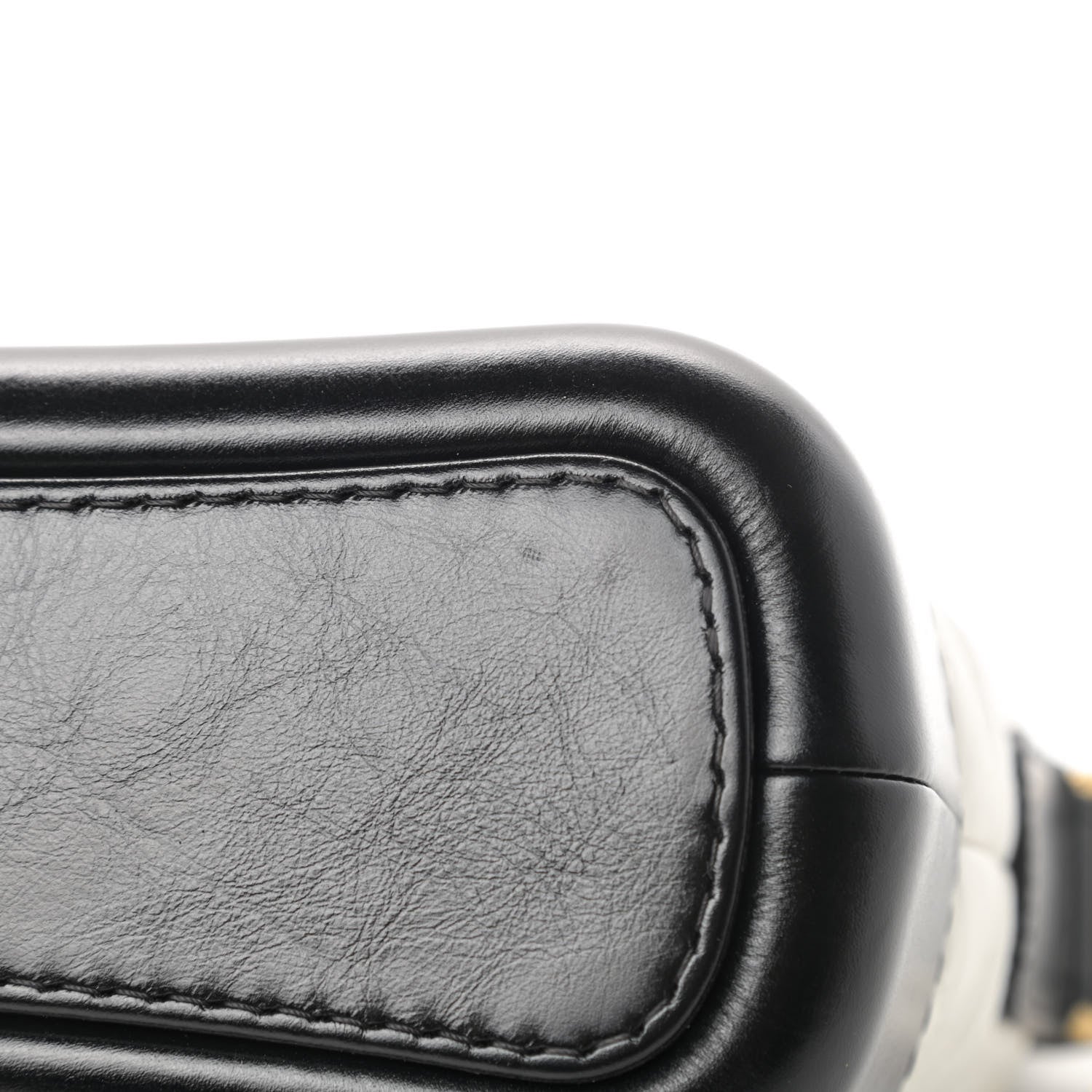 Chanel Aged Calfskin Quilted Small Gabrielle Hobo Black White 11 of 11