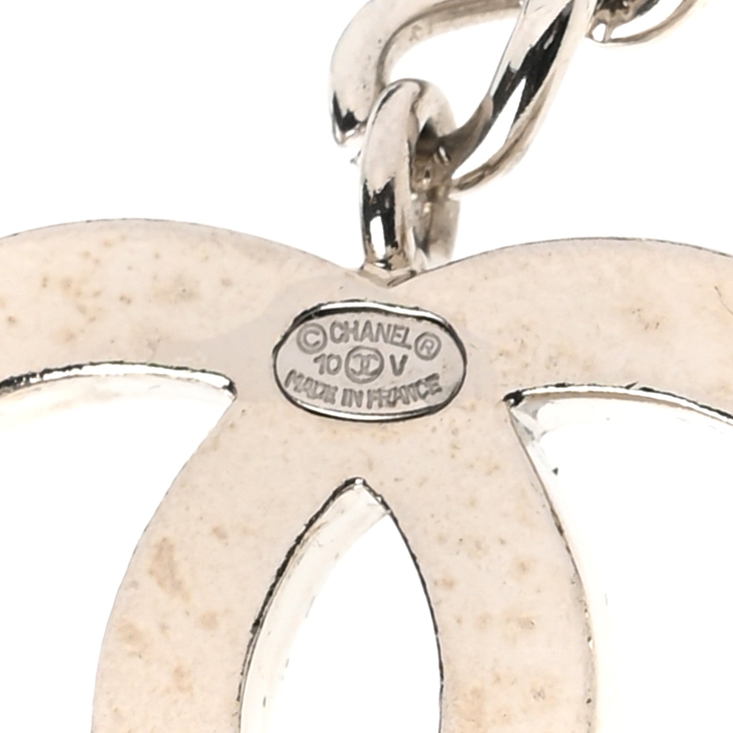 Chanel Enamel CC Chain Logo Belt Silver Black 3 of 4