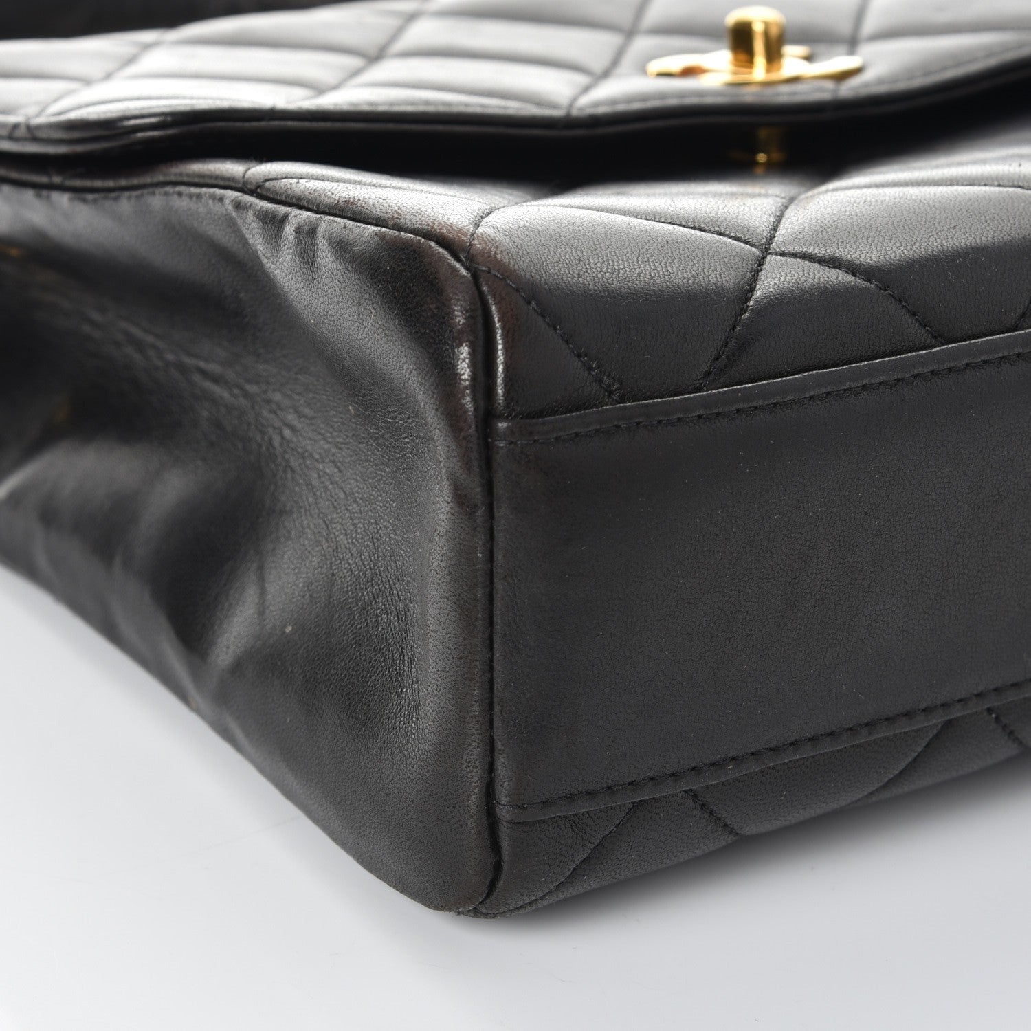 Chanel Lambskin Quilted Shoulder Flap Black 12 of 14