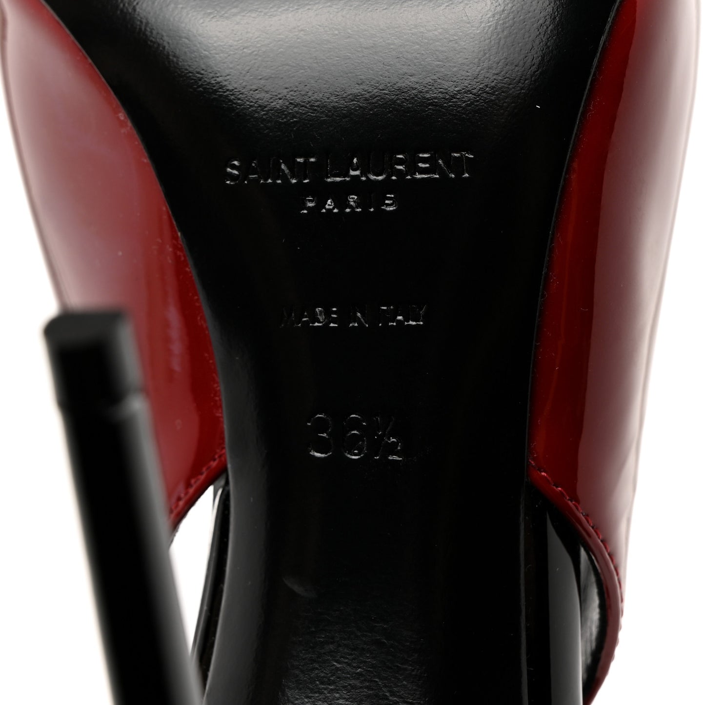 Patent Calfskin Zoe 105 Slingback Pump 36.5 Red