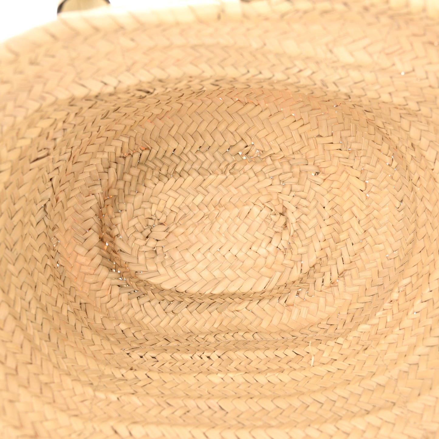 Raffia Grain Calfskin Medium Marcie Basket White