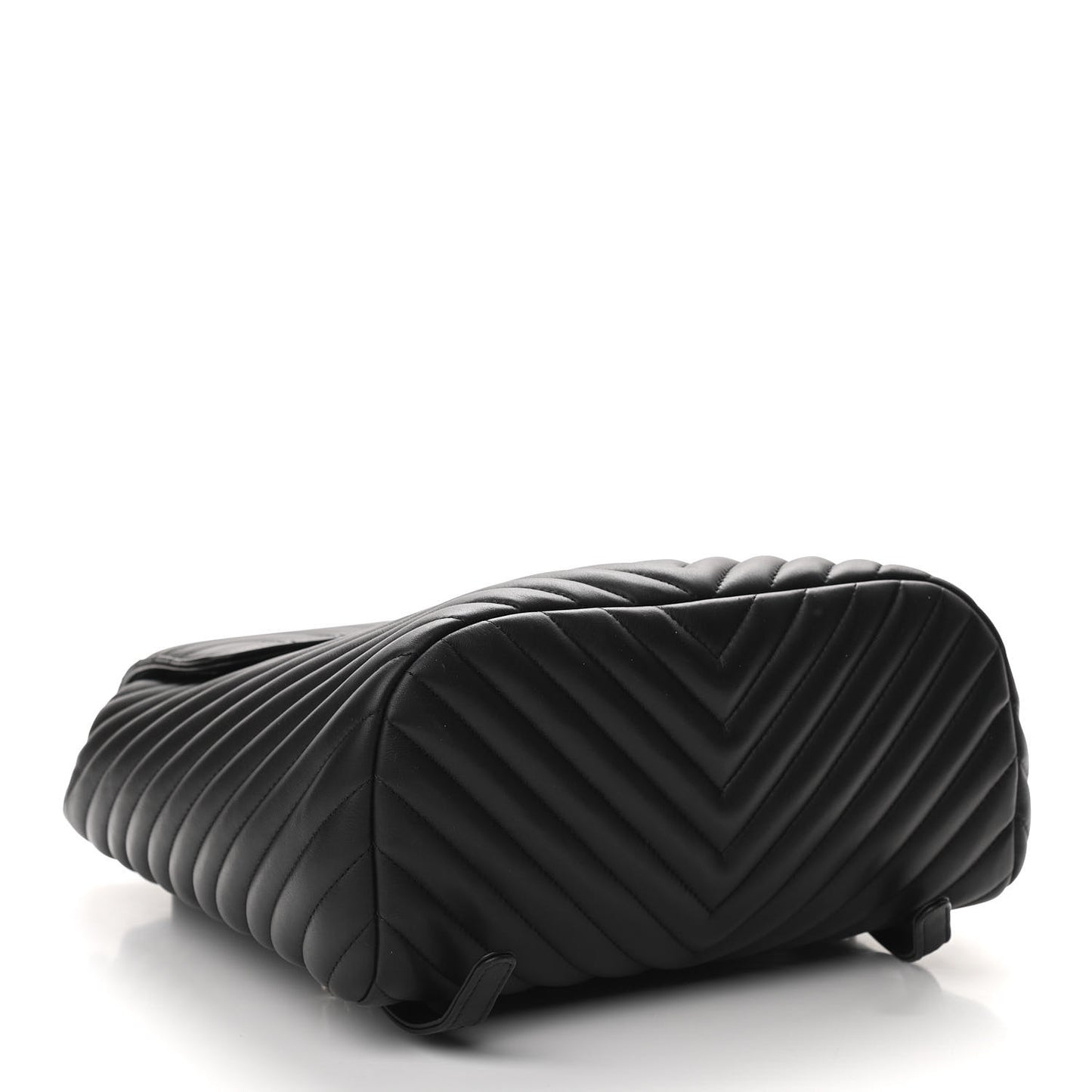 Calfskin Chevron Quilted Large Urban Spirit Backpack Black