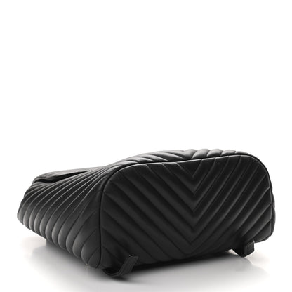 Chanel Calfskin Chevron Quilted Large Urban Spirit Backpack Black 4 of 11
