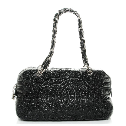 Chanel Lambskin Astrakhan Bowler Black 1 of 7
